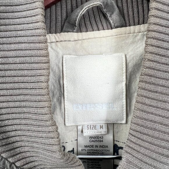 Diesel jacket night flyers aviator bomber flak jacket army green canvas boho M - Picture 4 of 12